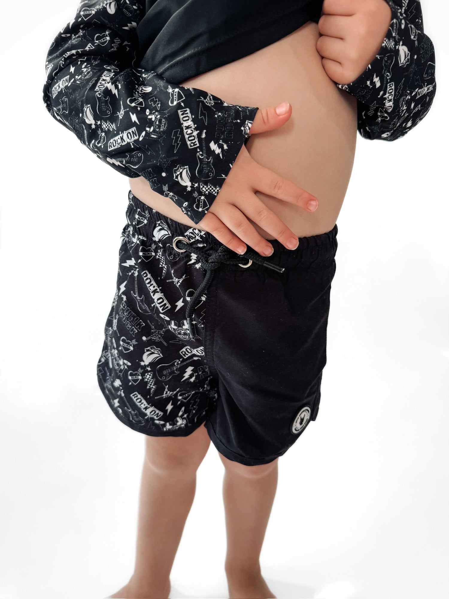 Swim Shorts (UPF 50+) - Punk Rock Collage