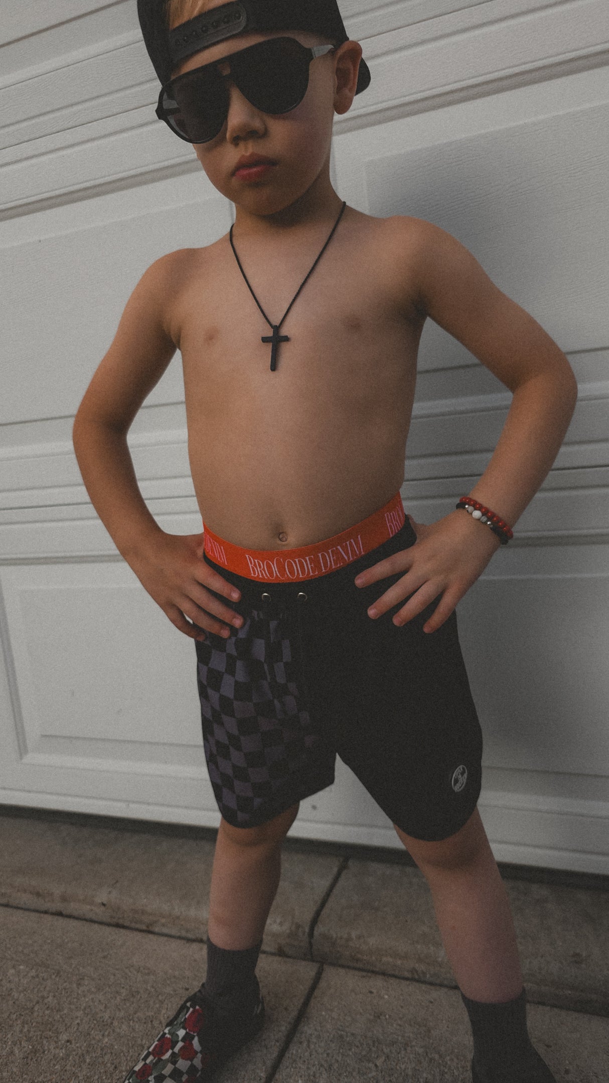 Checkered Swim Shorts