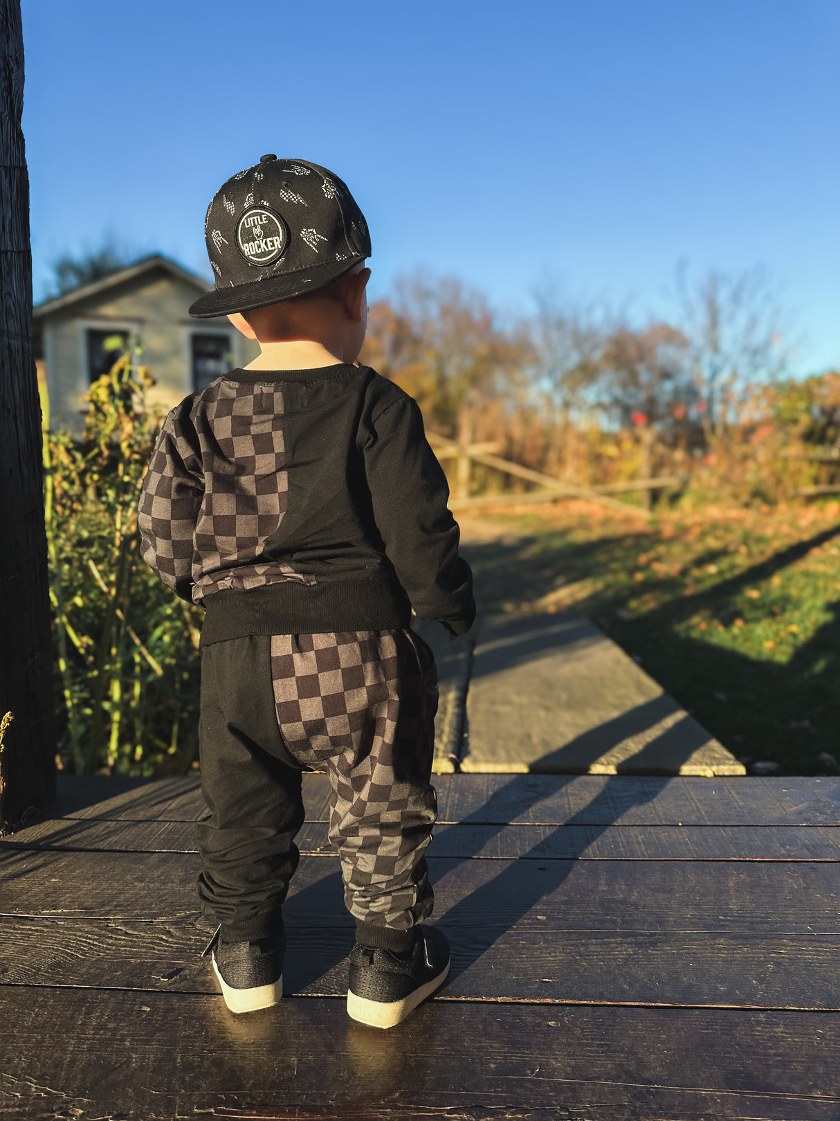 Half/Half Checkered Sweat Set