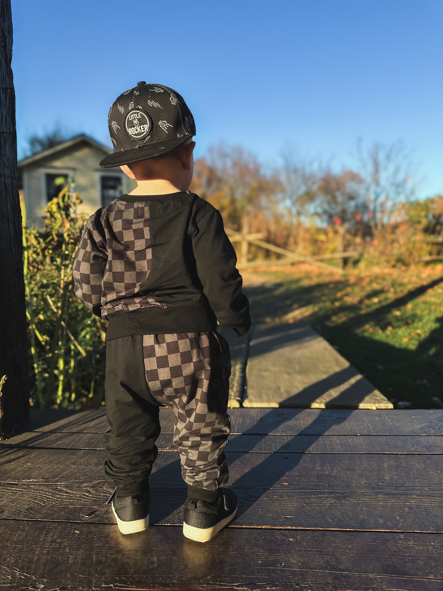 Half/Half Checkered Sweat Set