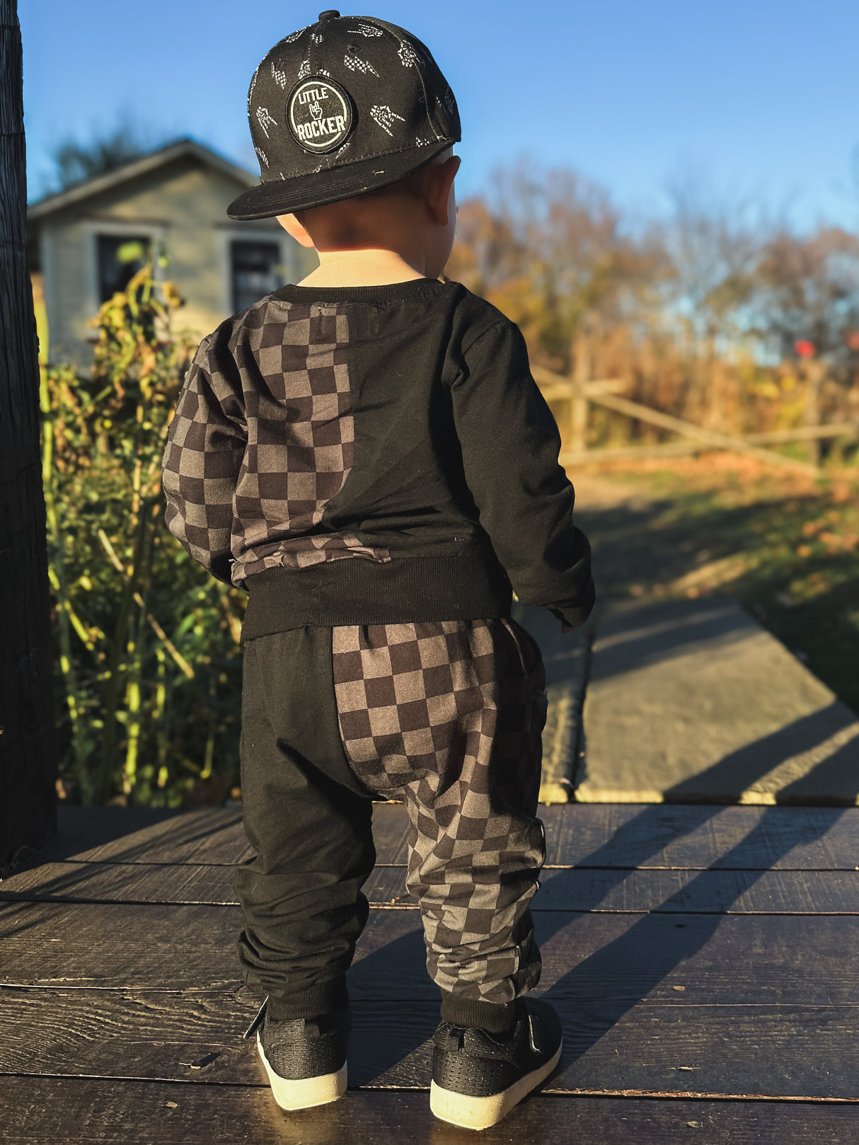 Half/Half Checkered Sweat Set