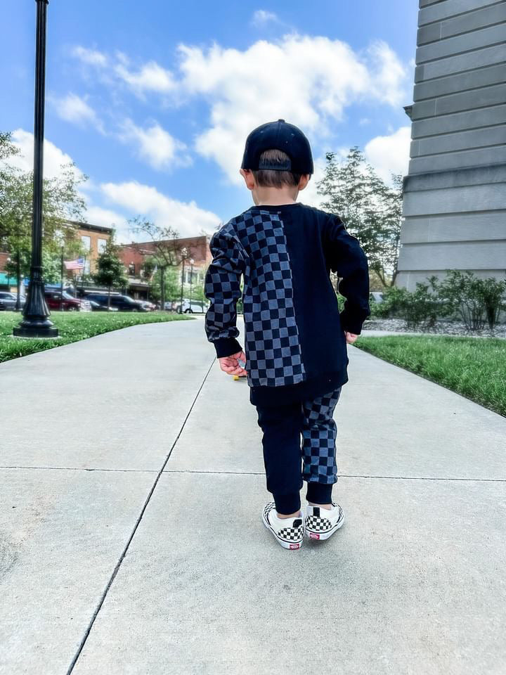 Half/Half Checkered Sweat Set