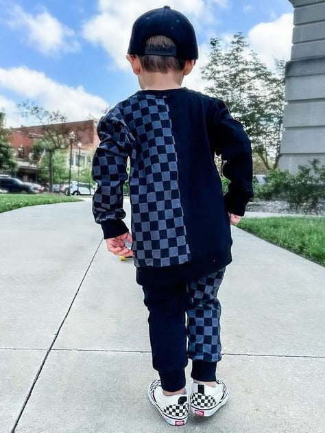 Half/Half Checkered Sweat Set