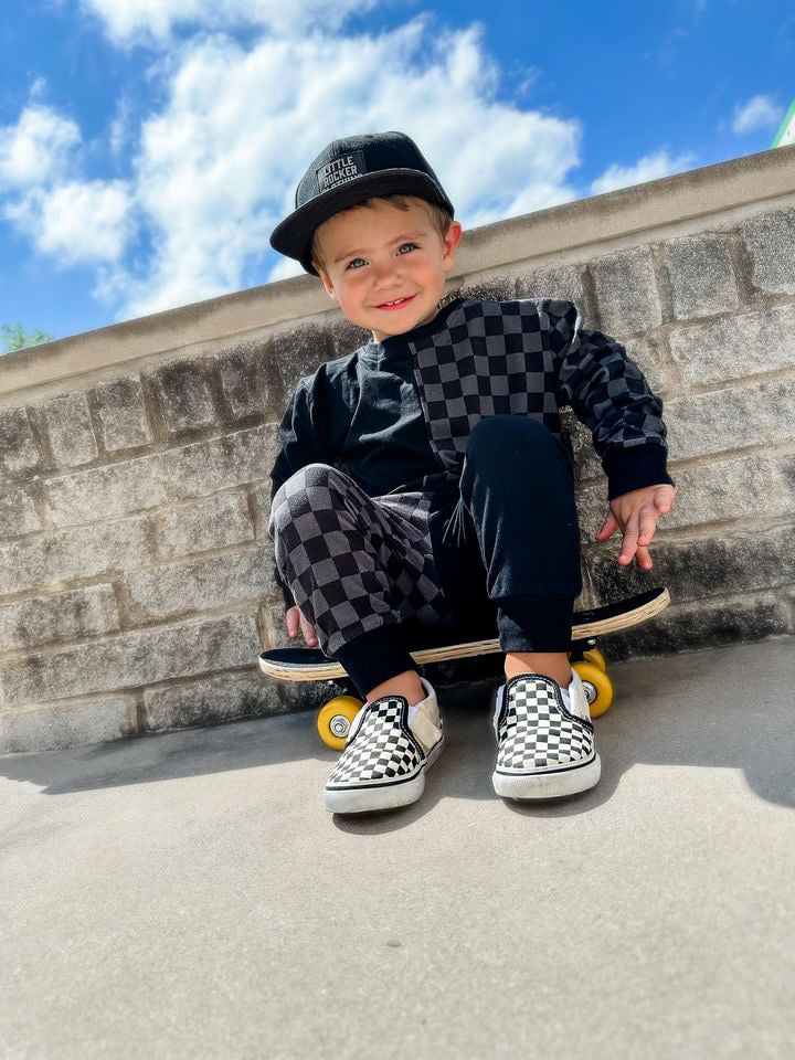 Half/Half Checkered Sweat Set