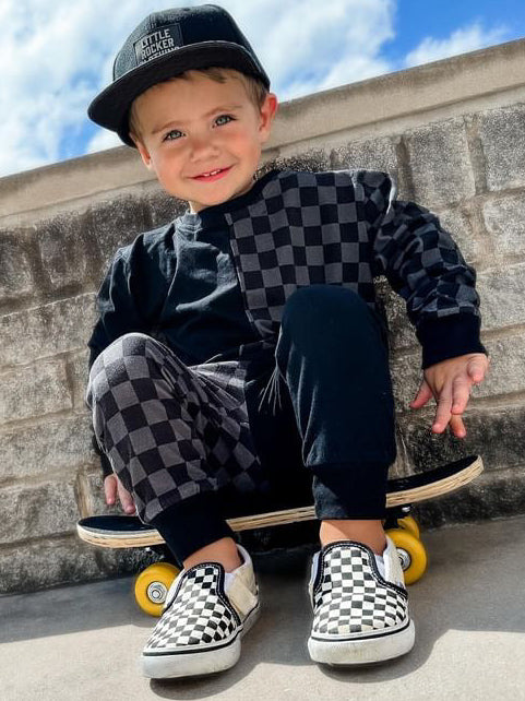 Half/Half Checkered Sweat Set