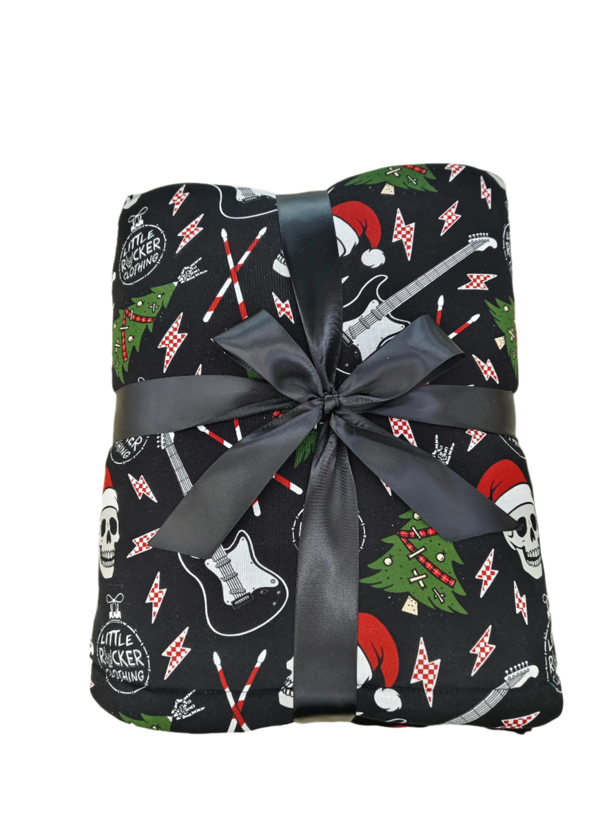 christmas theme rocker pattern minky blanket