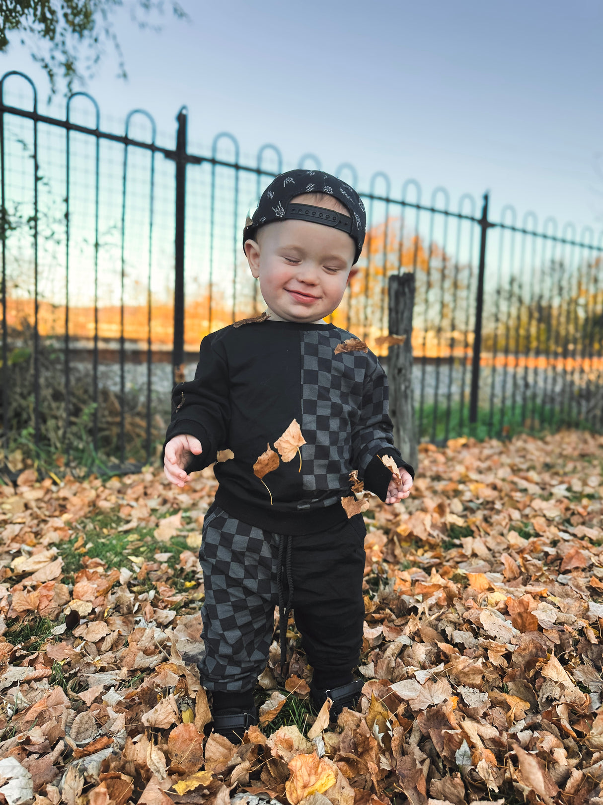 Half/Half Checkered Sweat Set