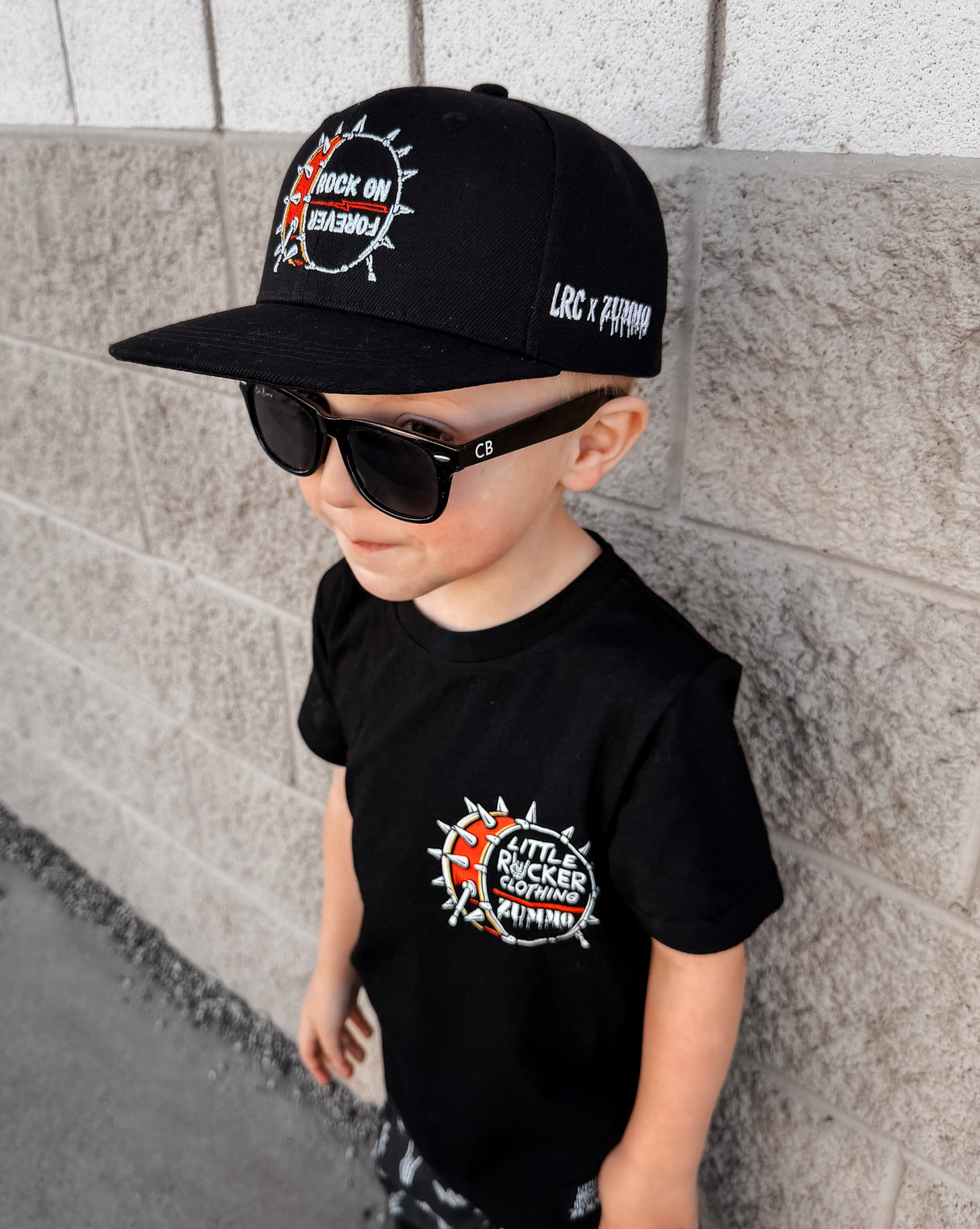 Frank Zummo Collab shirt featuring march to the beat of your own drum, rocker inspired graphic tee with soft comfortable fit, oversized style available in kids infant onesie up to 10/12