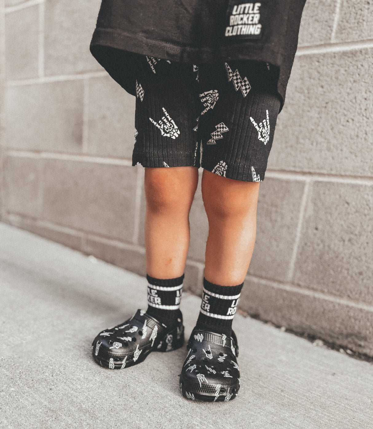 Bolted Bones Biker Shorts