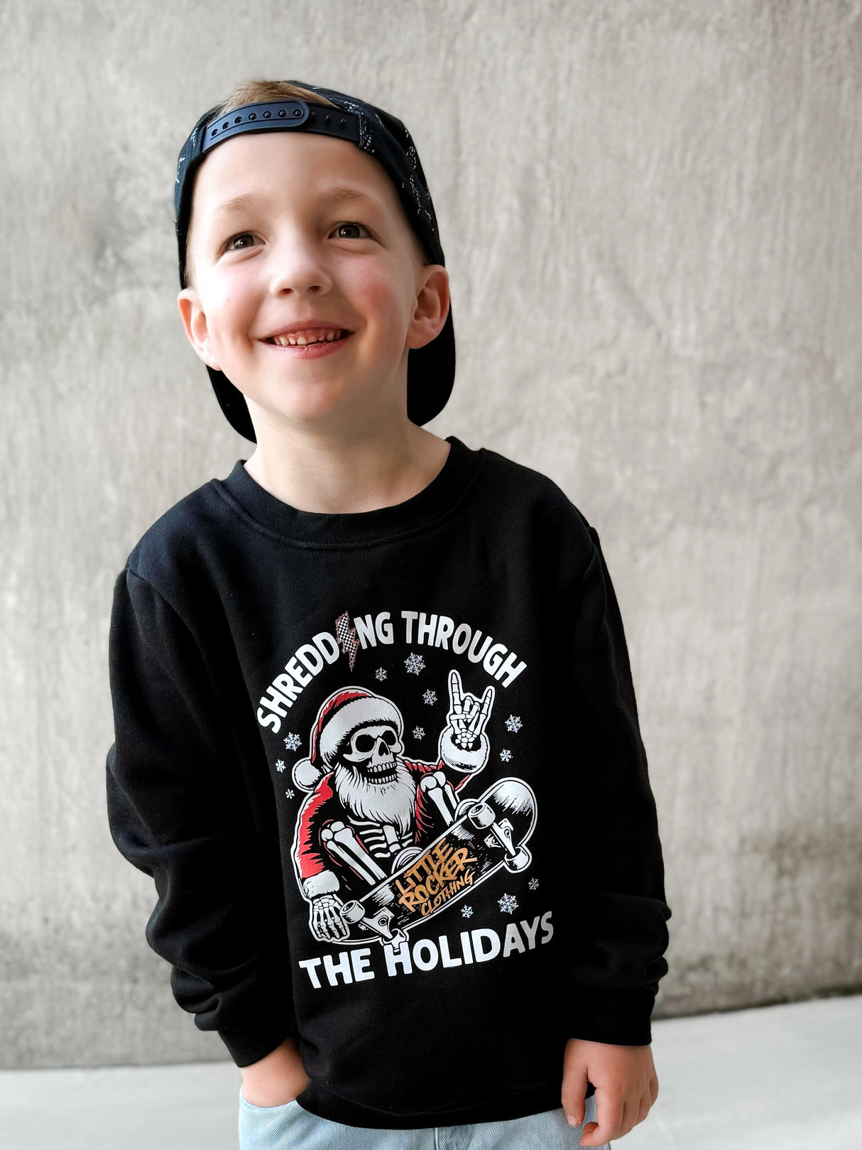 Shredding Through The Holidays Crew Neck