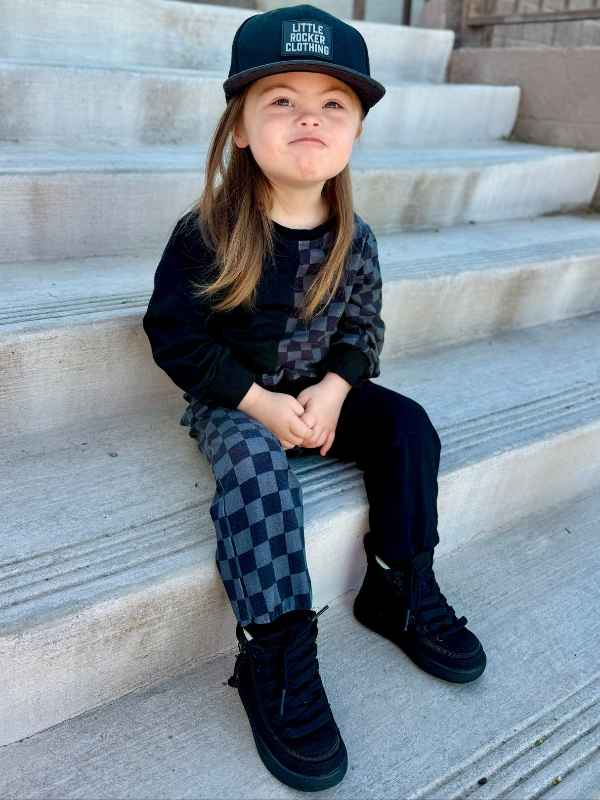 Half/Half Checkered Sweat Set