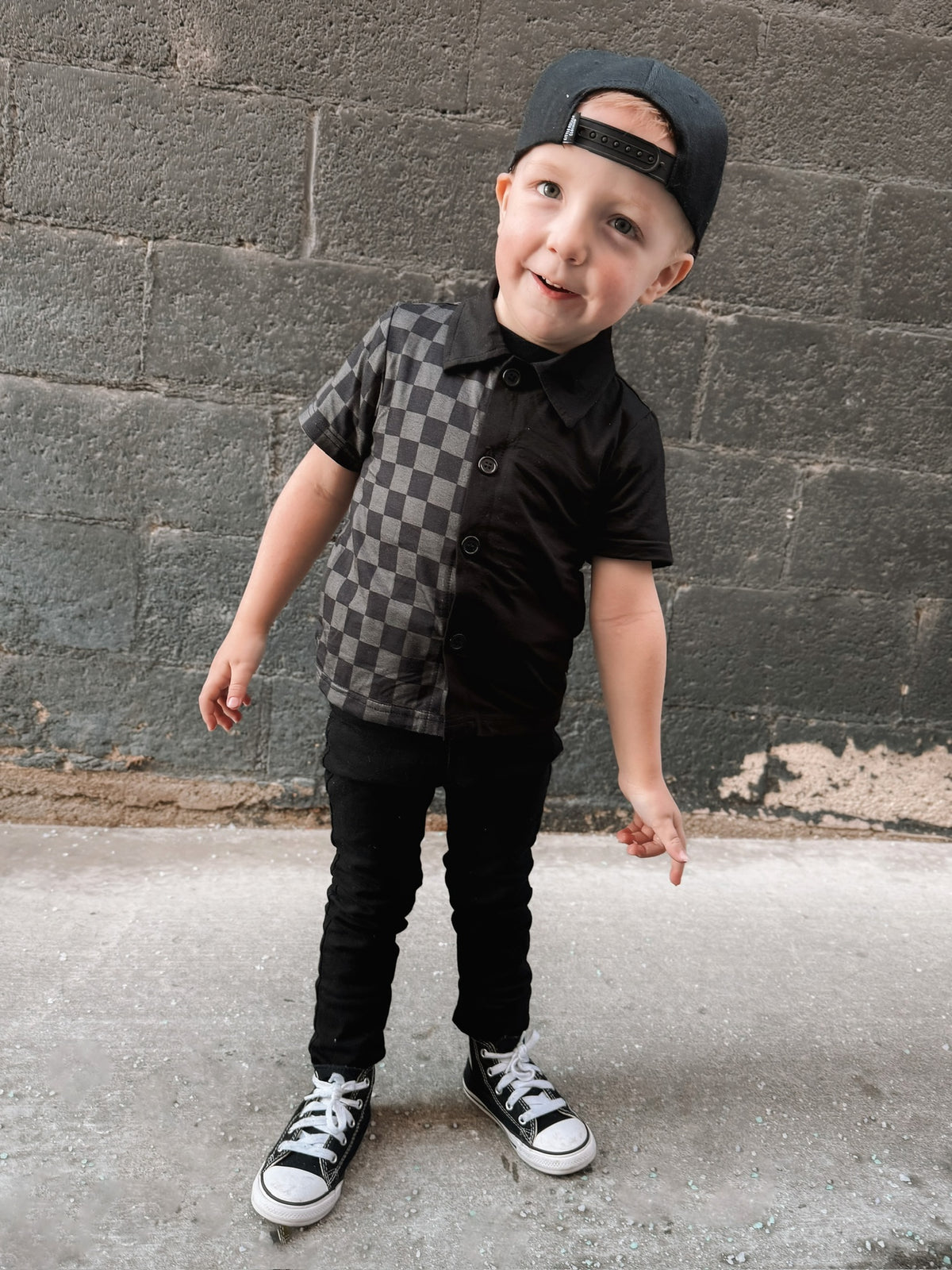 Encore Button Up - Checkered
