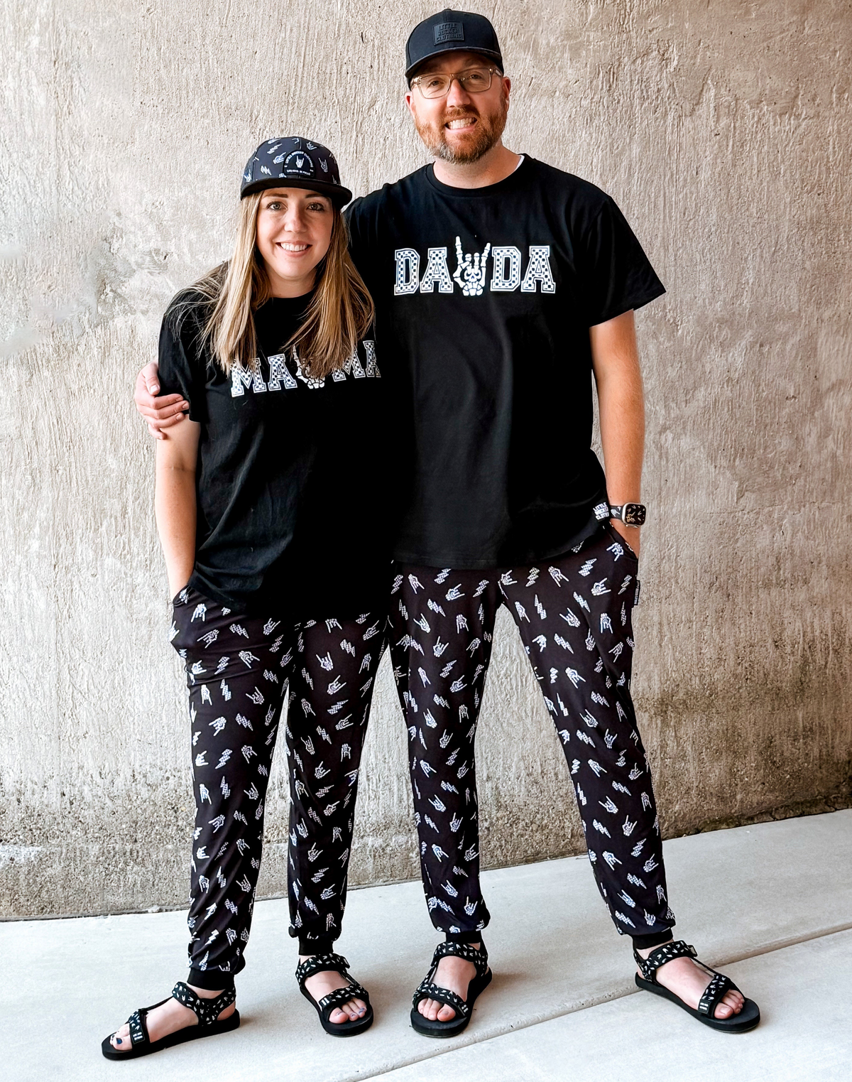 bolted bones pattern adult bamboo joggers