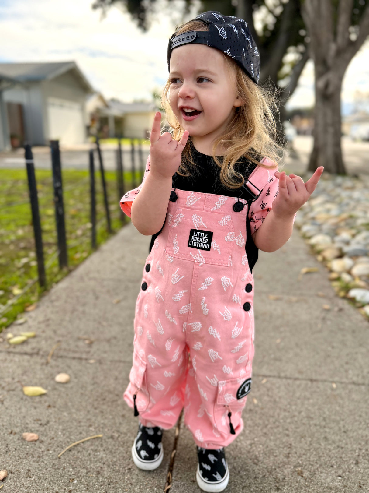 Pitstop Overalls - Bolted Bones (Pink)