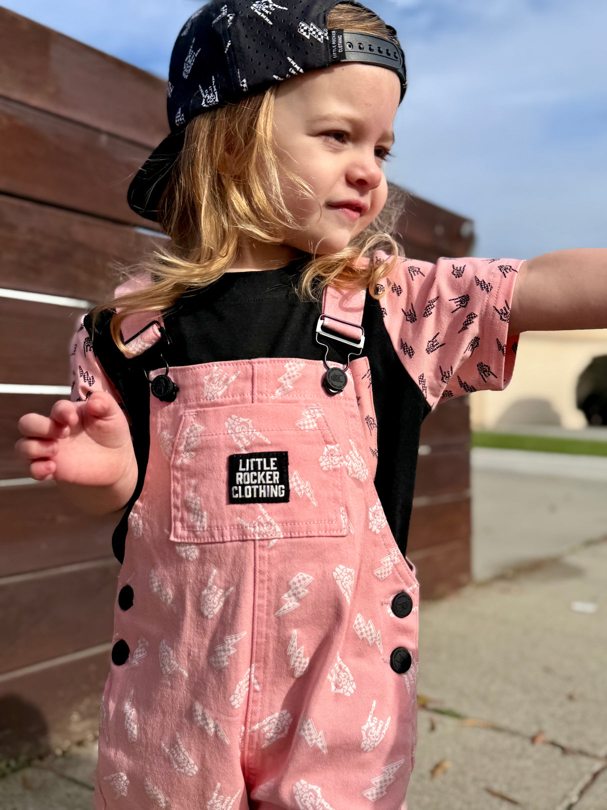 Pitstop Overalls - Bolted Bones (Pink)