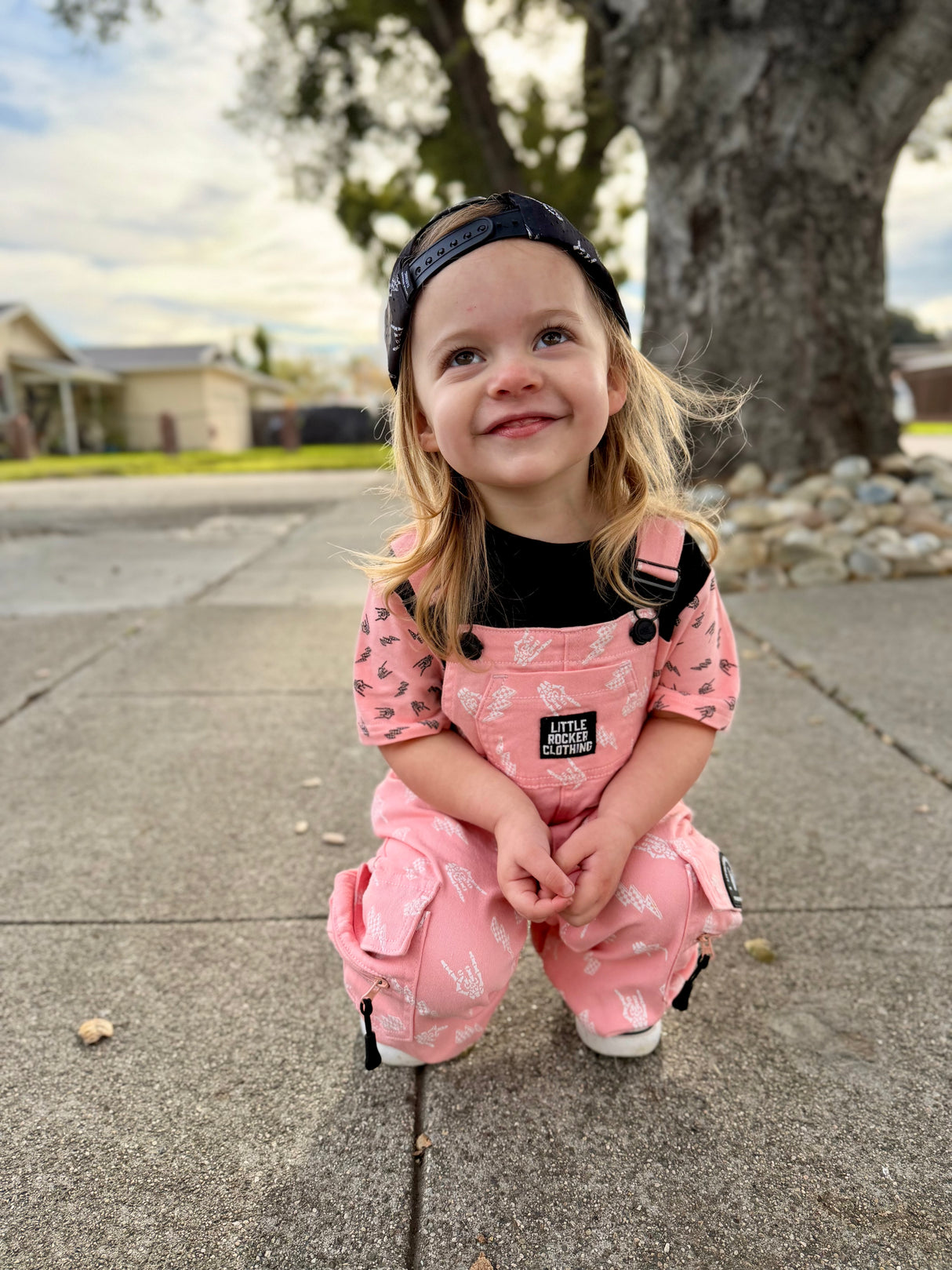 Pitstop Overalls - Bolted Bones (Pink)