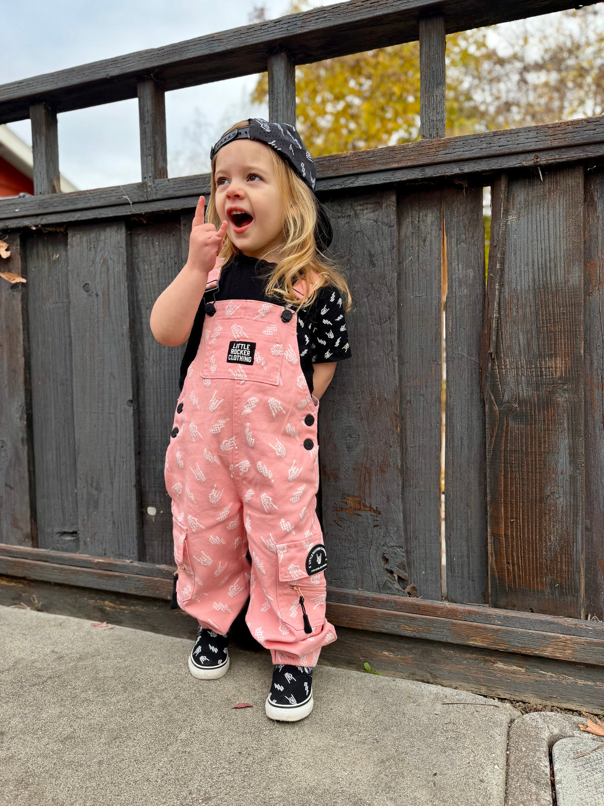 Pitstop Overalls - Bolted Bones (Pink)