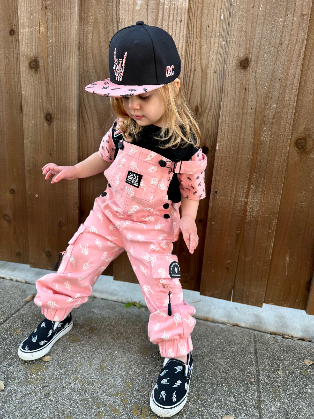 Pitstop Overalls - Bolted Bones (Pink)