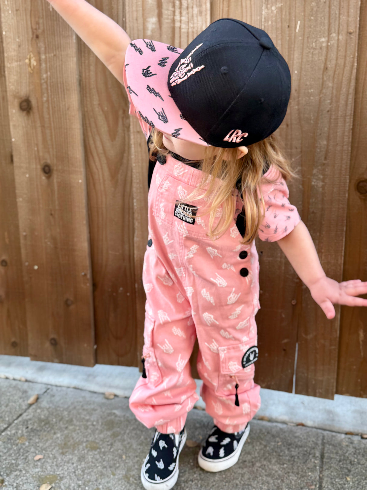 Pitstop Overalls - Bolted Bones (Pink)