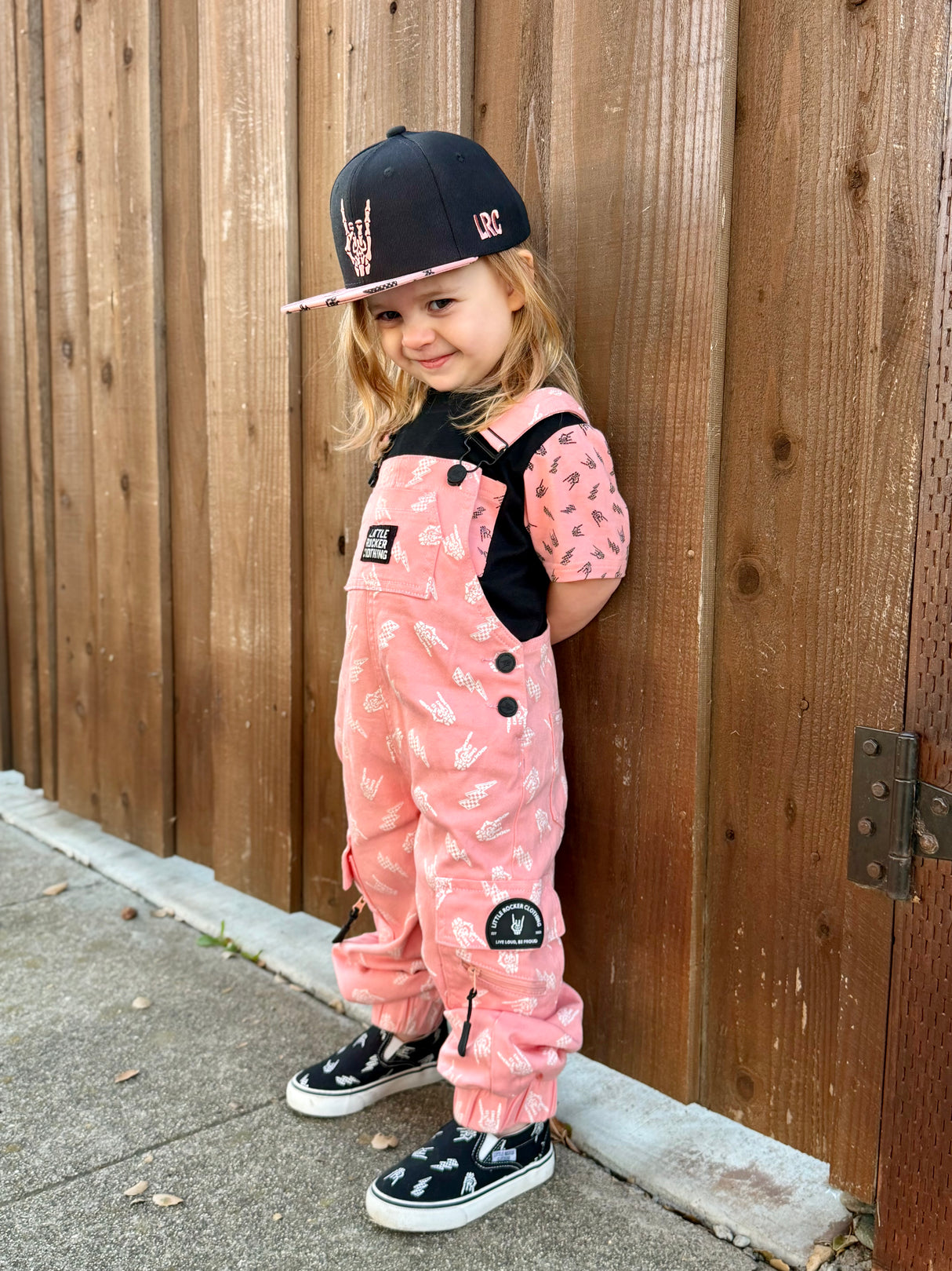 Pitstop Overalls - Bolted Bones (Pink)