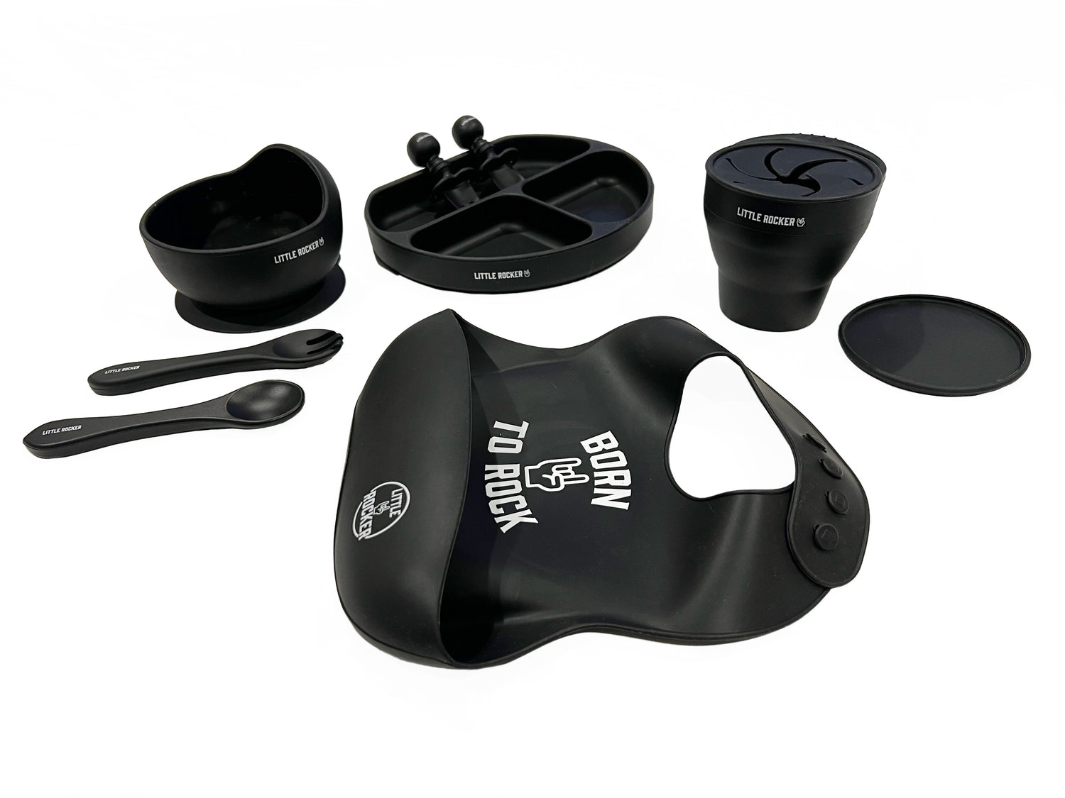 Midnight Silicone Feeding Set - Bundle