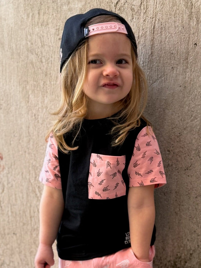 Bolted Bones (Pink) Pocket Short Sleeve