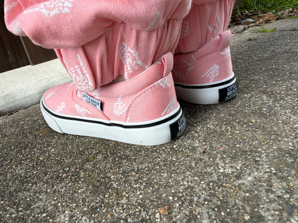 Canvas Slip On Shoes β Bolted Bones - Pink
