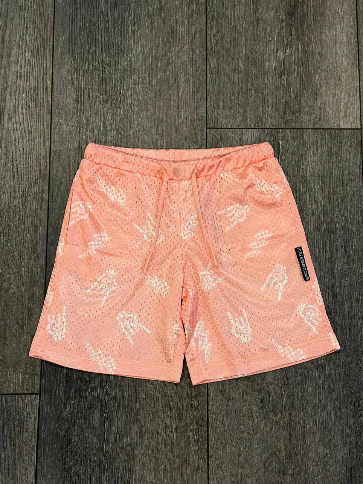 Mosh Pit Mesh Shorts – Pink Bolted Bones (Adult)