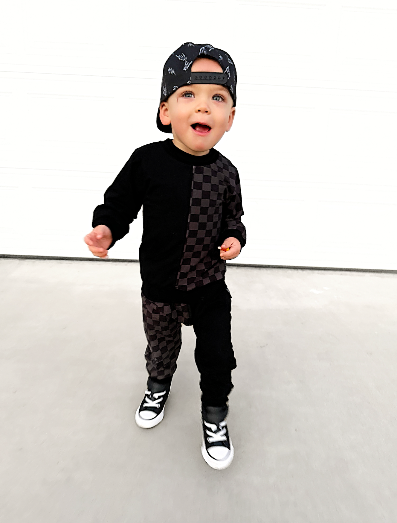 Half/Half Checkered Sweat Set