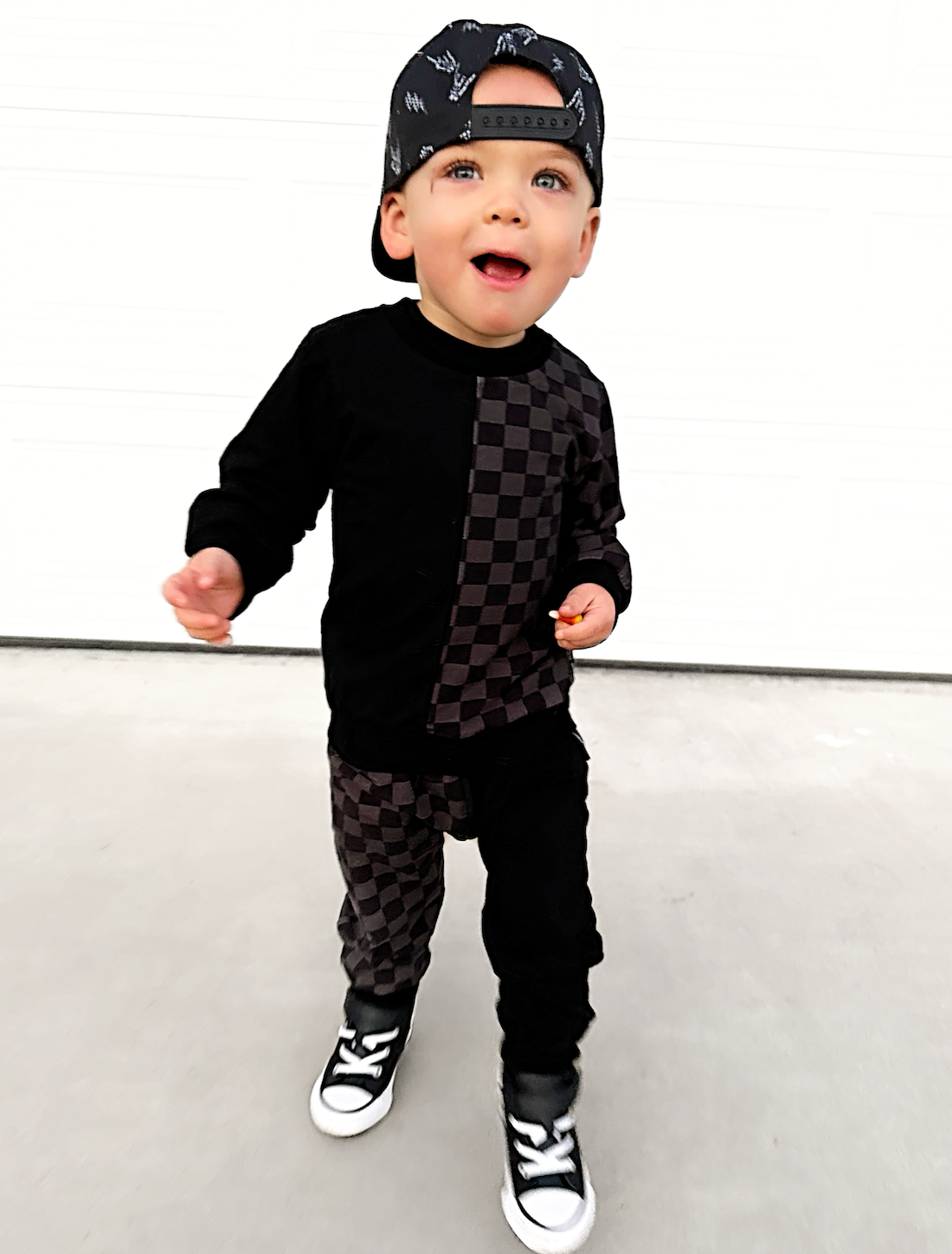 Half/Half Checkered Sweat Set