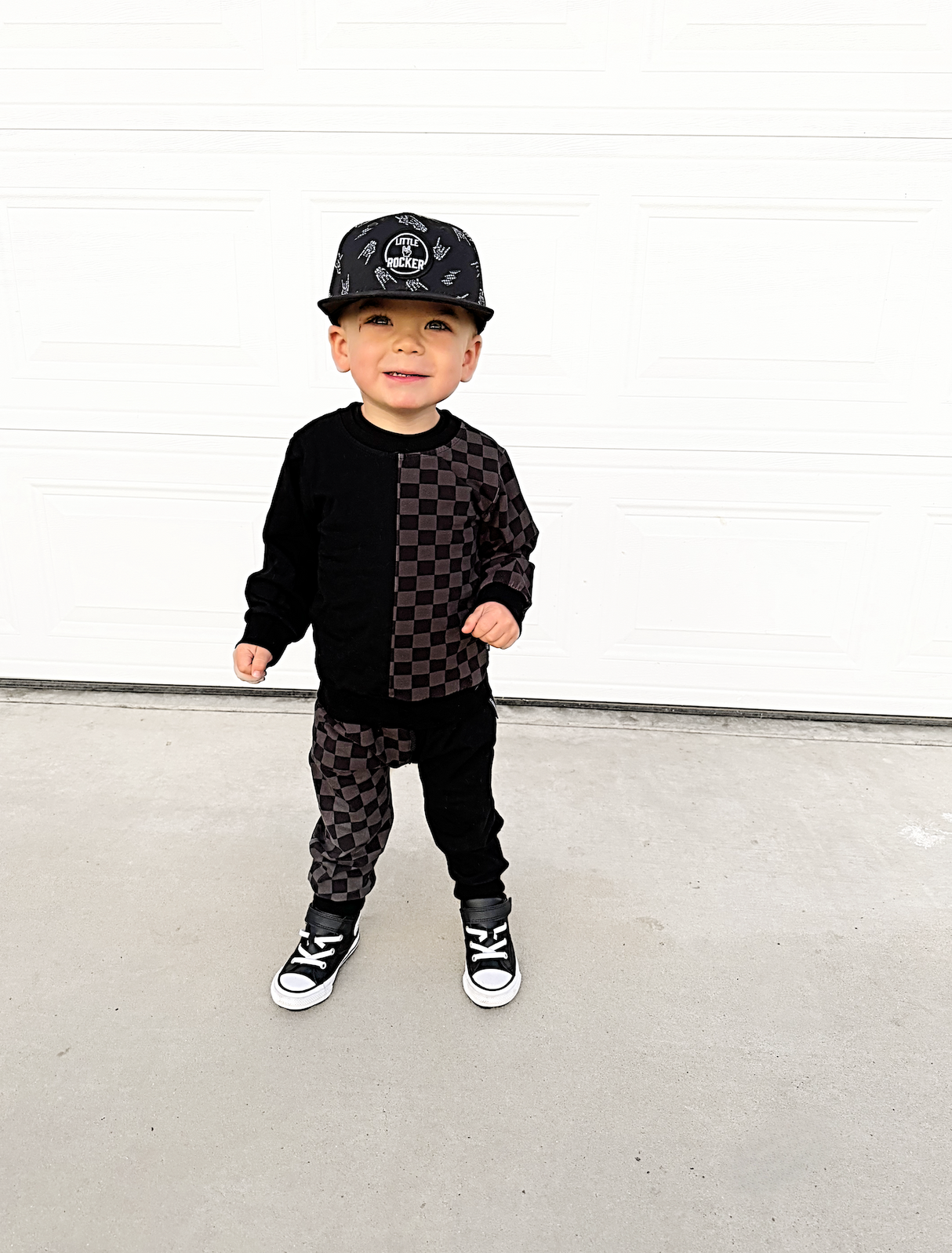 Half/Half Checkered Sweat Set