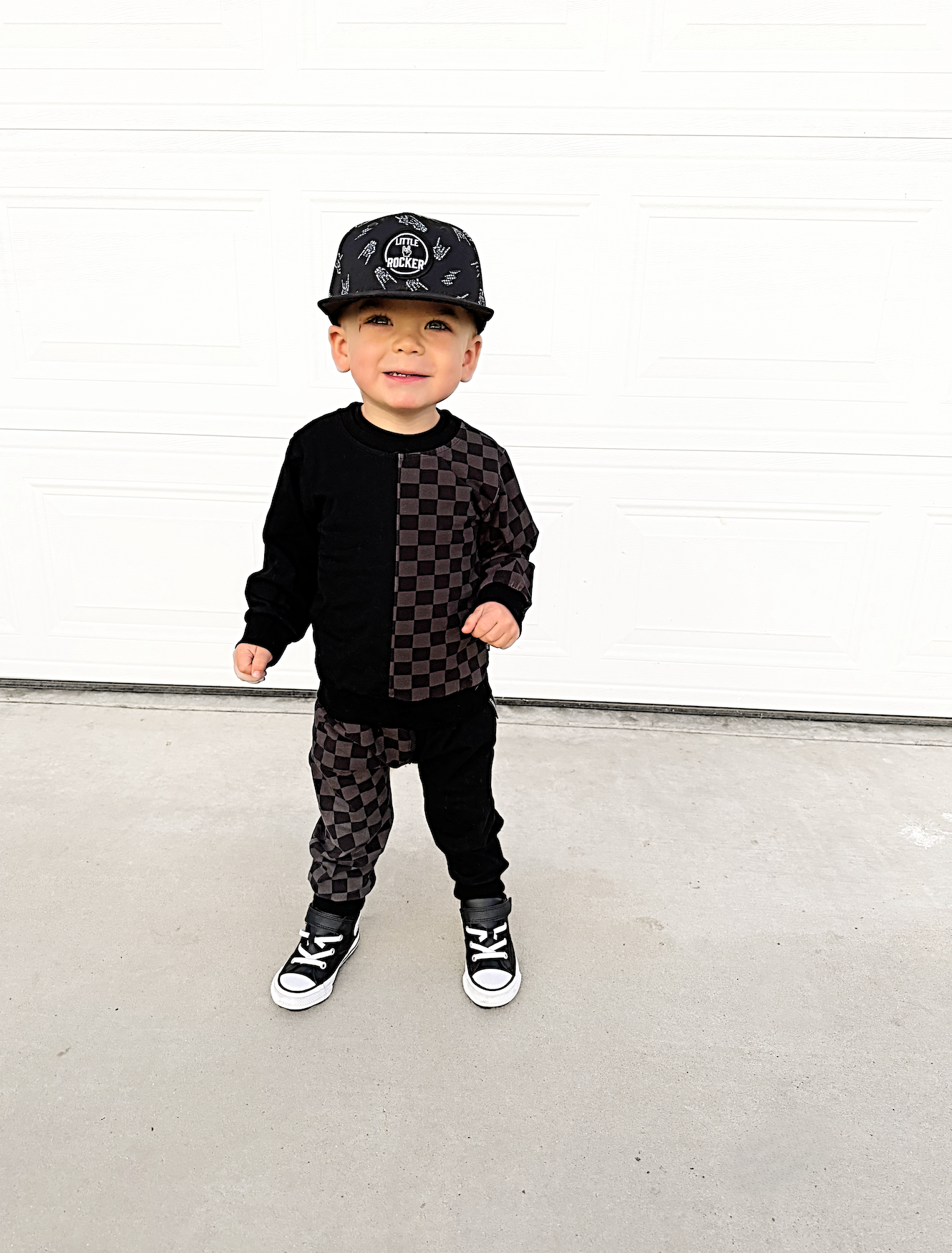 Half/Half Checkered Sweat Set