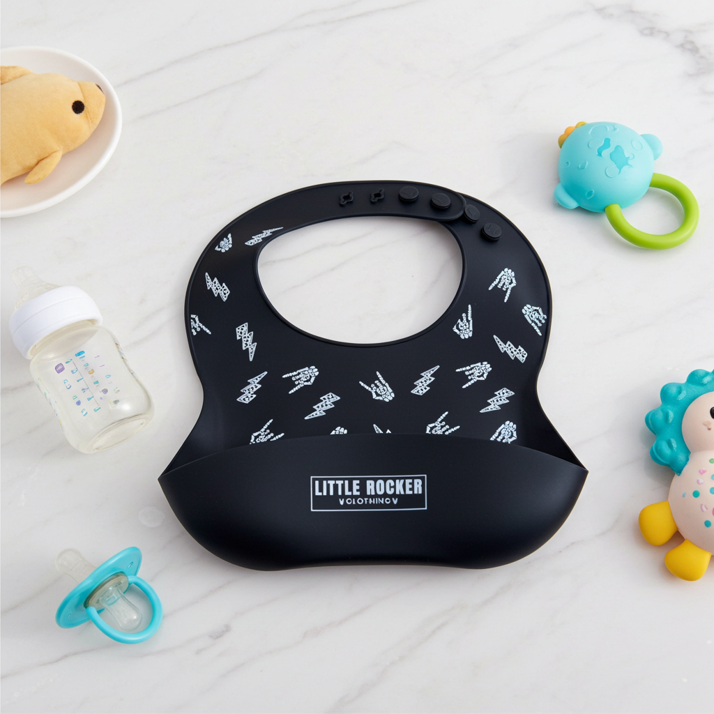 Bolted Bones Bib – Black
