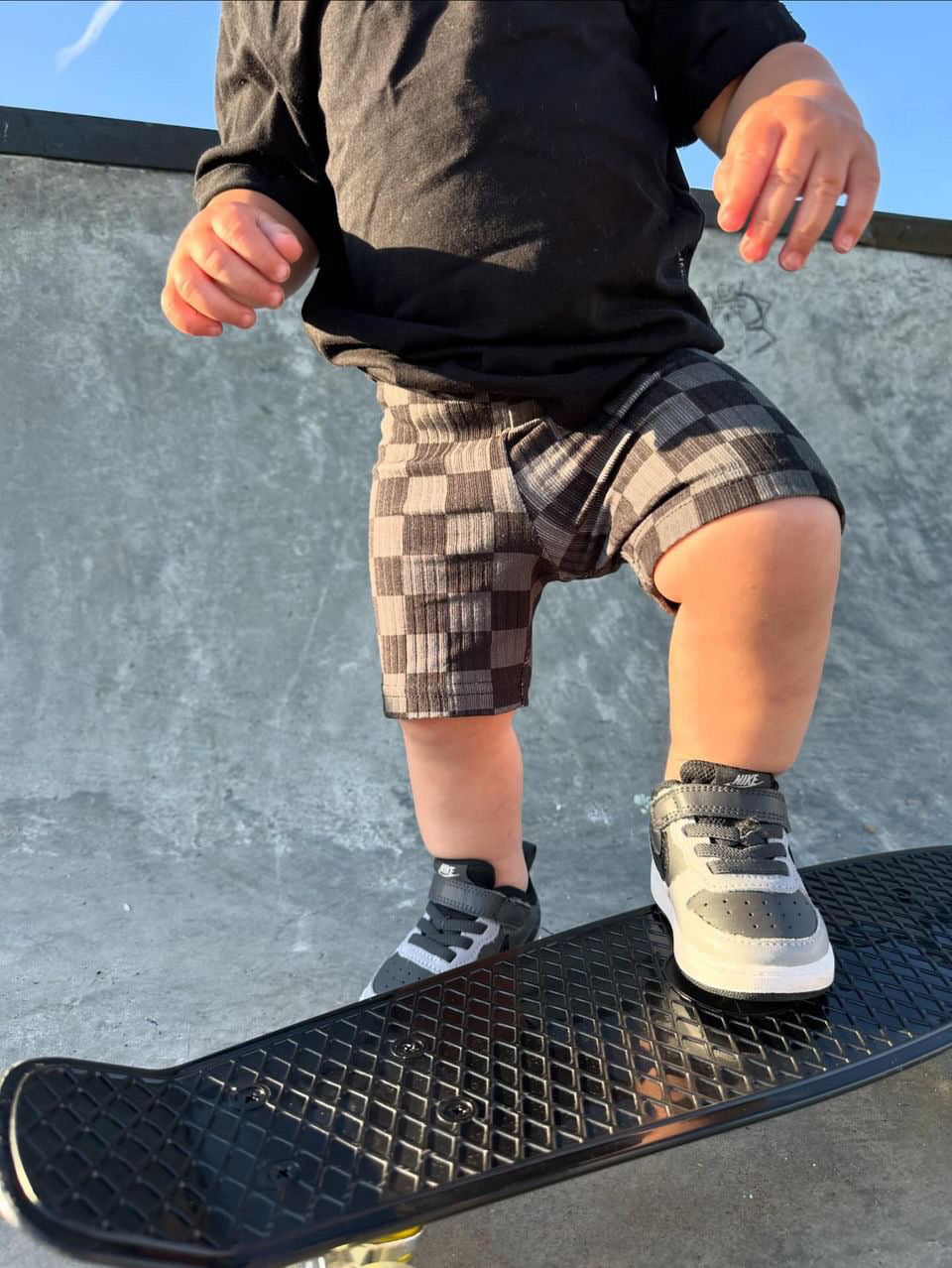 All Checked Out Biker Shorts