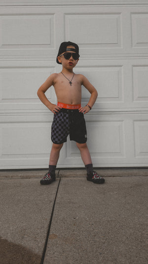 Checkered Swim Shorts