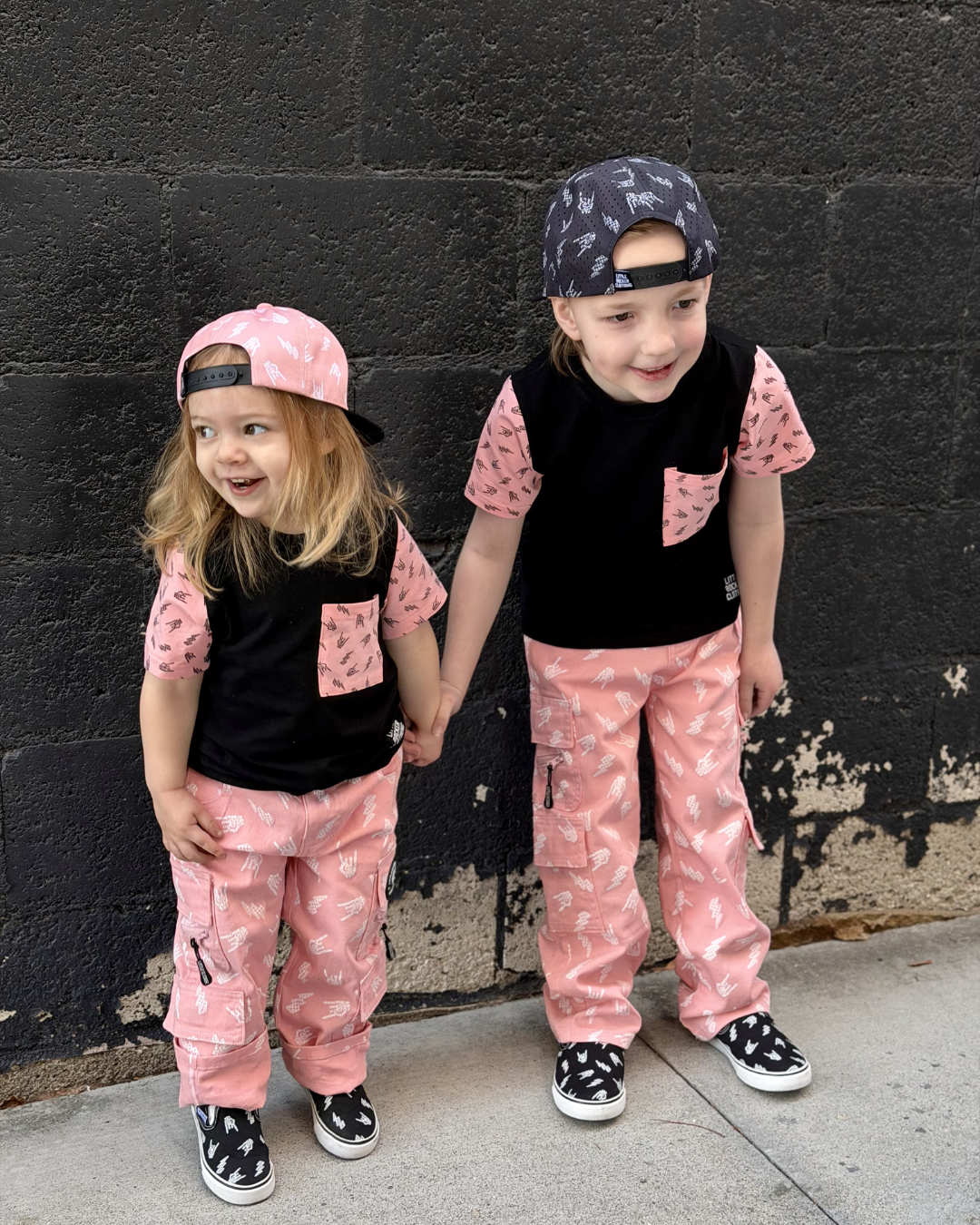 Bolted Bones Baggy Jeans (Pink)