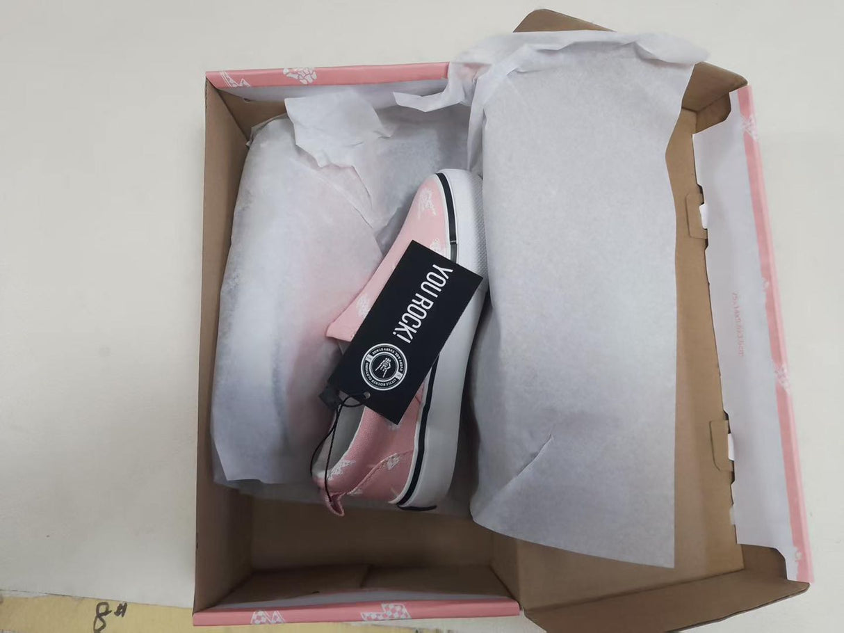 Canvas Slip On Shoes – Bolted Bones - Pink