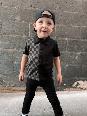 Encore Button Up - Checkered