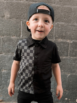 Encore Button Up - Checkered