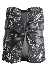 Punk Rock Collage Minky Bamboo Blanket