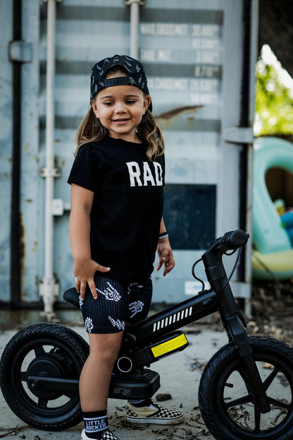 Bolted Bones Biker Shorts