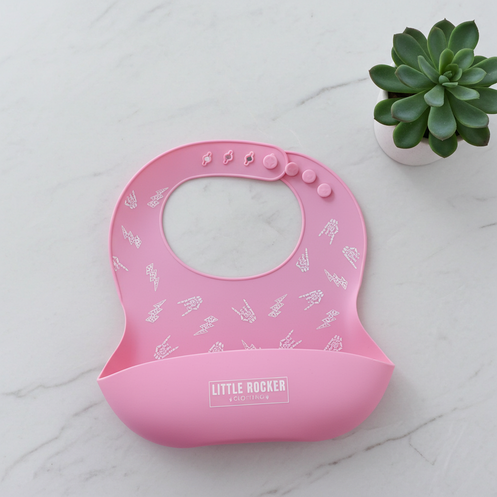 Bolted Bones Bib – Pink