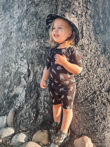 Bolted Bones 2 Piece Shorts Bamboo Pajamas
