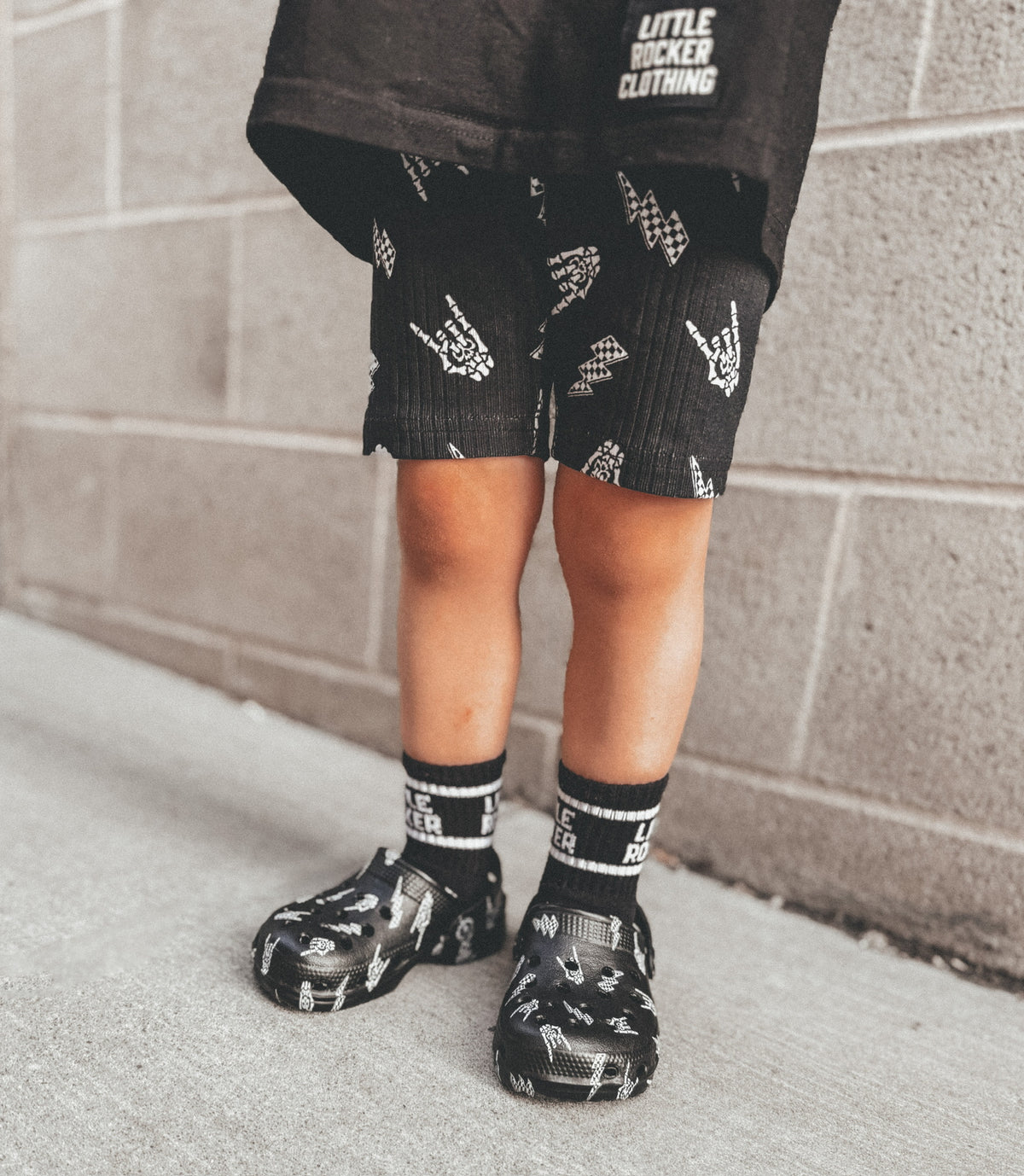 Bolted Bones Biker Shorts