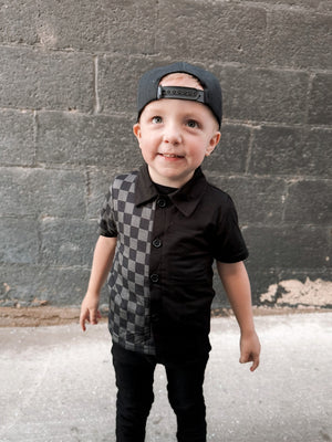 Encore Button Up - Checkered