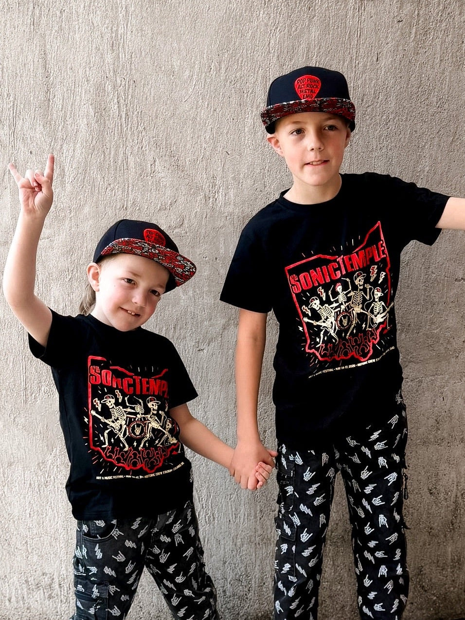 Sonic Temple official kids tee featuring festival inspired graphic design, rocker style kids t shirt with soft comfortable fit, music festival apparel for everyday wear