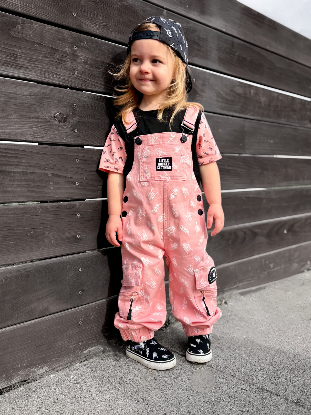 Pitstop Overalls - Bolted Bones (Pink)