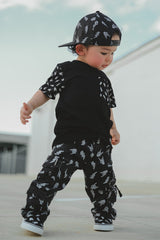 Bolted Bones Baggy Jeans (Washed Black)