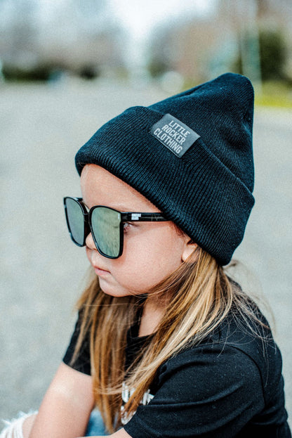 Beanie - Jet Black - LRC Patch