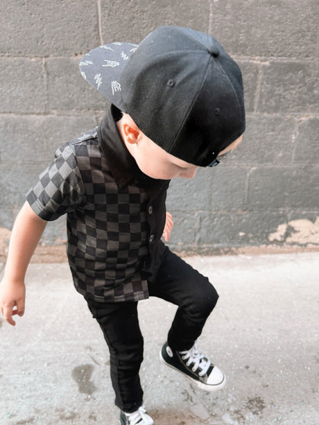 Encore Button Up - Checkered